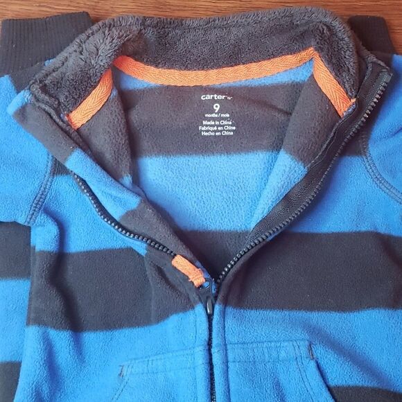 Carters Fleece Zip Up Onesie - Picture 6 of 6